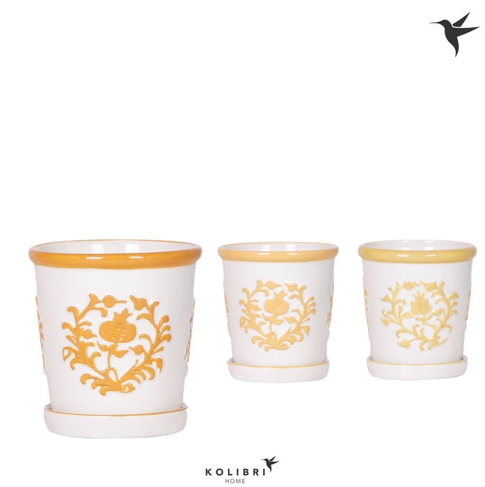 <h4>Kolibri Home Malaga pot yellow mix</h4>