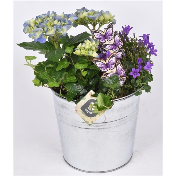 <h4>Zink emmer m.hengsels blank 18cm</h4>