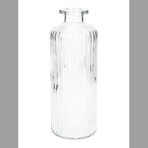 DF01-666112900 - Bottle Caro lines d4.5/7.5xh20 clear