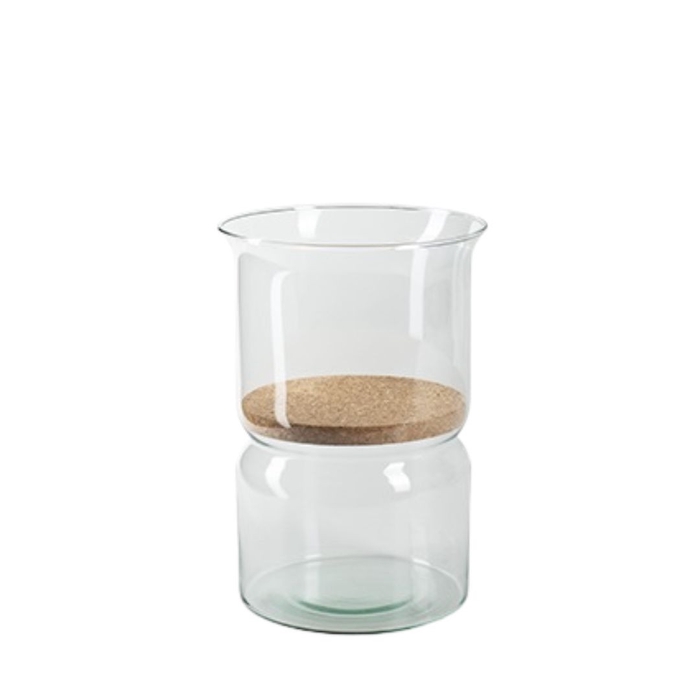 <h4>Glas Eco vaas Duet+kurk d15*25cm</h4>