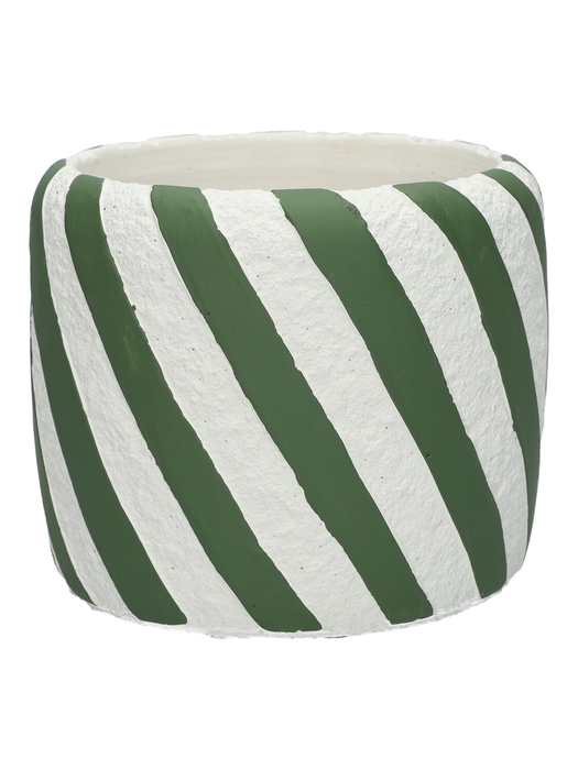 <h4>DF03-751500825 - Pot Carol d9.3/11.5xh9.5 green/white</h4>