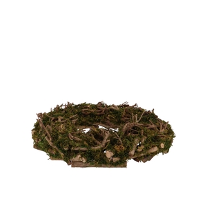 Wreath Festive Birch Moss 40x8cm