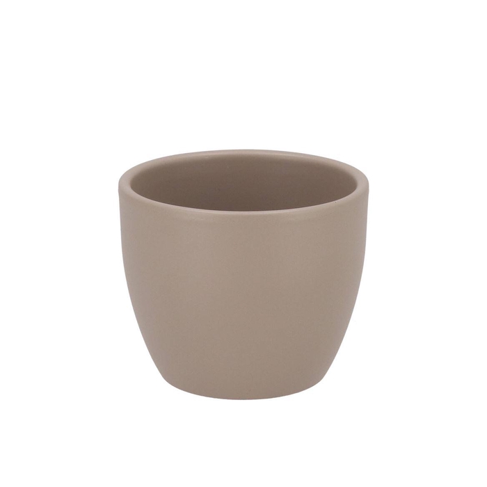 <h4>Ceramic Taupe Matt Pot 10x8,5cm</h4>