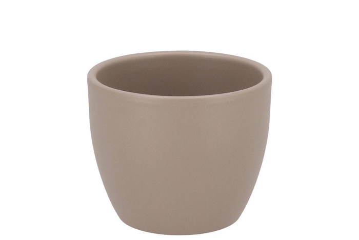 Ceramic Taupe Matt Pot 10x8,5cm
