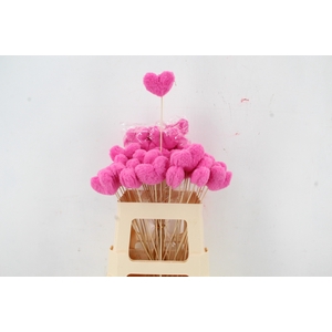 Stick Heart Fluffy 7,5cm Cerise