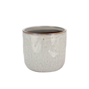 Iron Stone White Glazed Pot 13x13cm