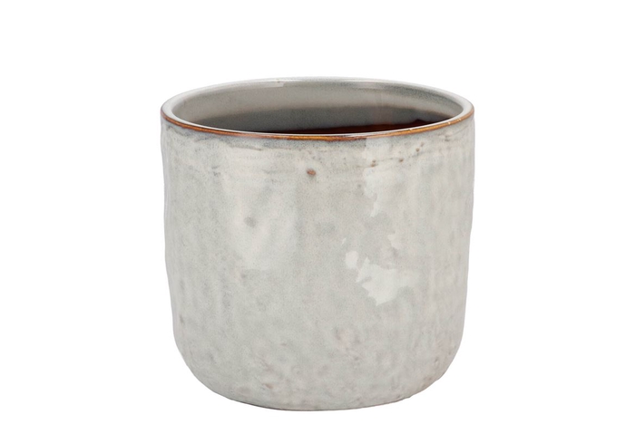 <h4>Iron Stone White Glazed Pot 13x13cm</h4>