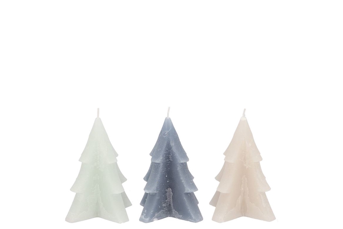 <h4>Candle Frosty Pine Tree Grey Mix 6x8cm Ass</h4>