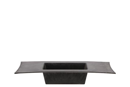 <h4>Melamine Grey Bowl Rectangle 30x15x5cm</h4>