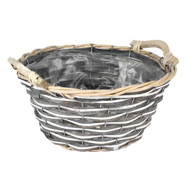 <h4>Basket Baku chipwood 30xH14cm grey</h4>