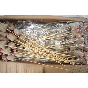 Pick jute bag 8x5cm +50cm stick
