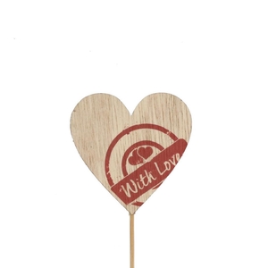 Moederdag 12cm Hart hout 7cm