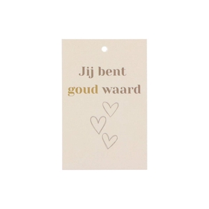 Gift Bouquet Card Jij Bent Goud Sand 6x9cm P/25
