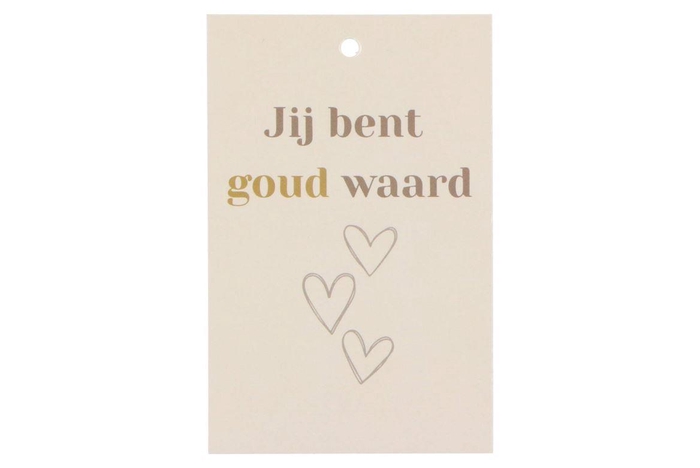 <h4>Gift Bouquet Card Jij Bent Goud Sand 6x9cm P/25</h4>