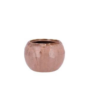 Iron Stone Old Pink Ball Pot 14x14x10cm