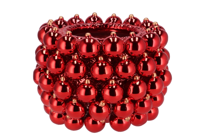 Christmasball Red Pot 29x29x20cm