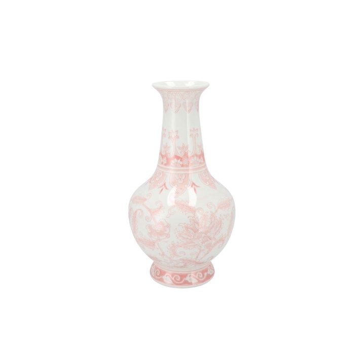 <h4>Hailey Pink Porcelain Vase Flower Tube 20x37cm</h4>