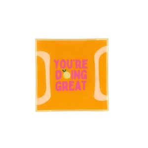 Plate Square You're Doing Great 18x18x2cm