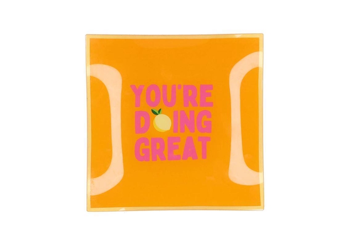 <h4>Plate Square You're Doing Great 18x18x2cm</h4>