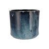 Javea Cilinder Pot Glazed Blue 26x23cm