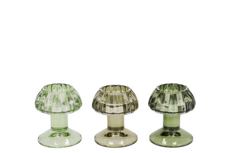 <h4>Nova Green T-light Mushroom Structure Ass 8x8x9cm</h4>