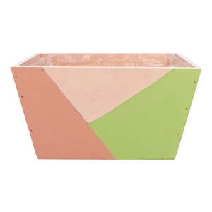 Planter Levi 21x21x10 salmon \\ green