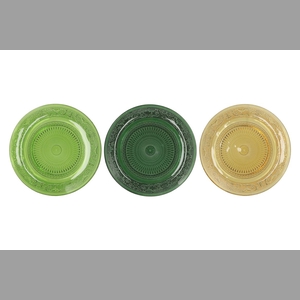 Dayah Forest Green Glass Plate 32,5x2,5cm Ass P/1 Nm