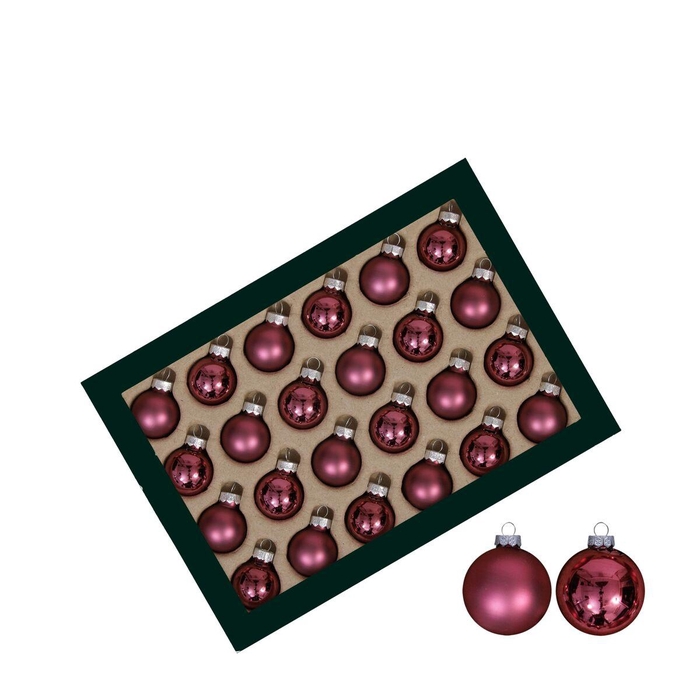 <h4>Kerstbal Bal  25mm combi x24</h4>