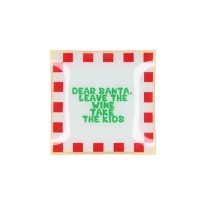 Plate Square Dear Santa 18x18x2cm