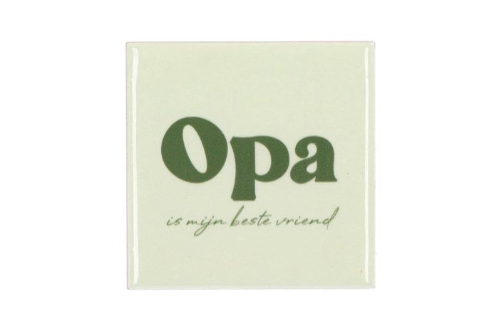 <h4>Tile Opa Is Mijn Beste Vriend Green 10x10x1cm</h4>