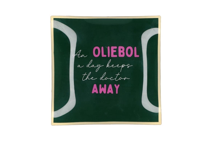Plate Square Oliebol Away 18x18x2cm