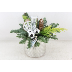 arr5 Kerst JS - Ker. pot dots zilver