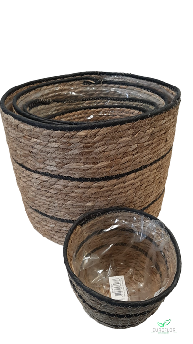 BASKET WALLENS SET5 H29 D28 BLACK