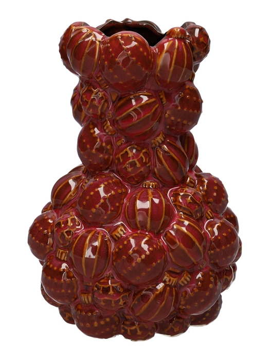 <h4>DF03-751620700 - Vase Boelle d10.5/17xh22.5 red</h4>