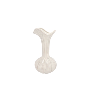Mia White Vase Garlic 14x14x28cm