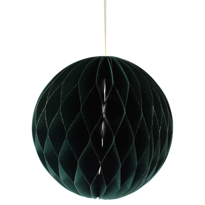 <h4>DF12-PH-10275 - Paper ball 30cm green/gold</h4>