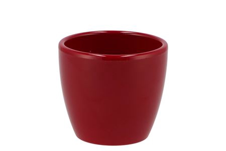 <h4>Ceramic Wine Red Shiny Pot 10cm</h4>