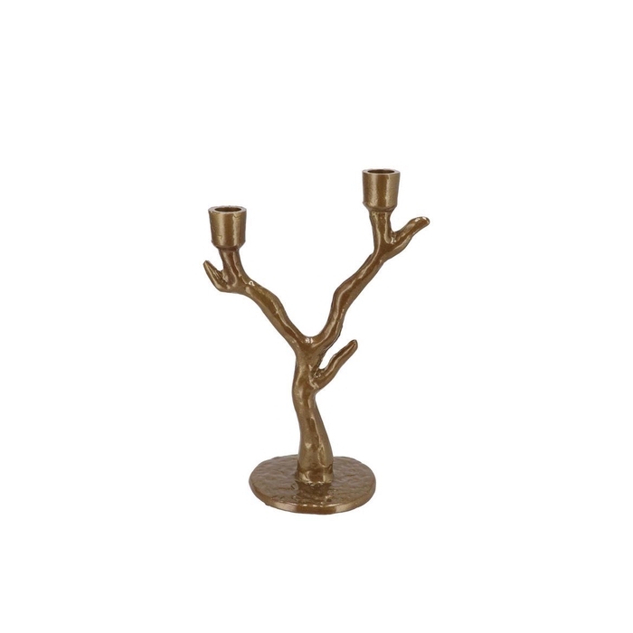 <h4>Hawley Gold Candle Holder 21x13x31cm</h4>