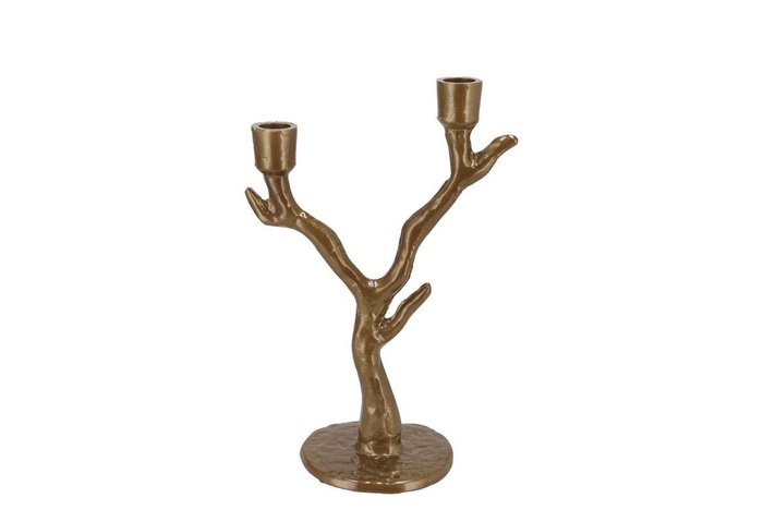 Hawley Gold Candle Holder 21x13x31cm