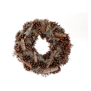 Krans d30cm Pinecone hout