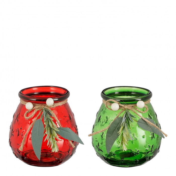 <h4>Kerst Theelichthouder ster d10*10.5cm</h4>