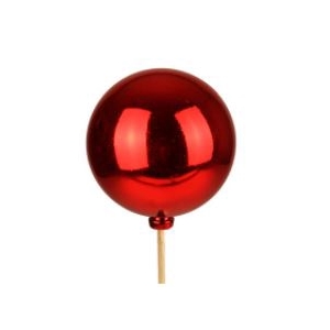 BOULE DE NOEL D05CM H12CM ROUGE