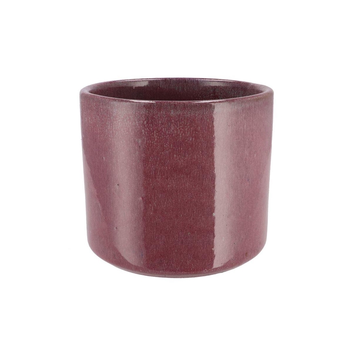 <h4>Javea Cilinder Pot Glazed Pink 20x18cm</h4>