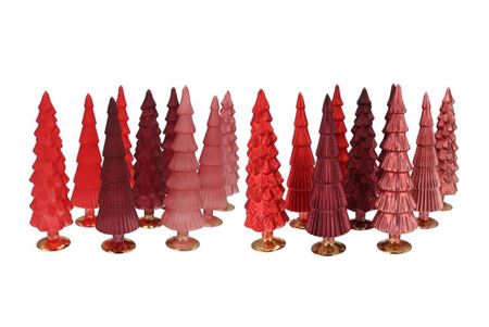 Twinkle Red Mix Glass Tree Matt Ass 9x30cm