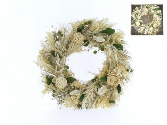 Df Wreath Ø30cm White 95737