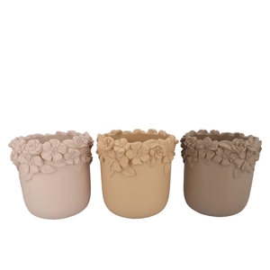Gigi Natural Brown Mix Flower Pot Ass 31x31x30cm Nm
