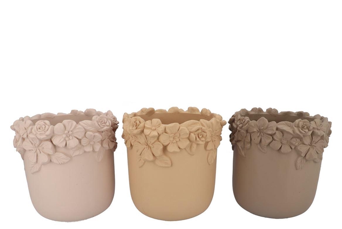 <h4>Gigi Natural Brown Mix Flower Pot Ass 31x31x30cm Nm</h4>
