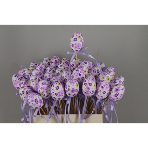 Stick Egg Fabric+Bow Purple