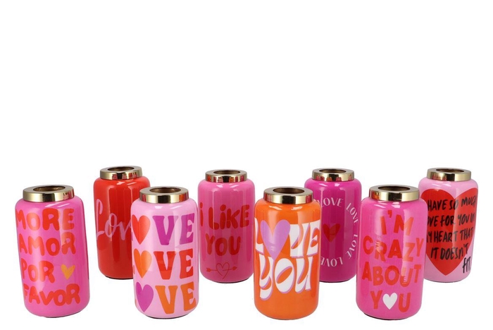 <h4>Judy Fuchsia Mix Vase Love Ass 9x9x16cm</h4>