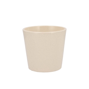Ceramic Beige Stone Pot Orchid 14x12,5cm